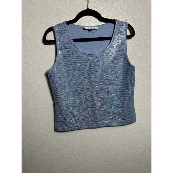 St. John Tops - St. John shimmery cropped Y2K tank
